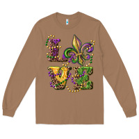 Toasted Coconut love fleur de lis Long Sleeve Tee - RanaPortraitStore