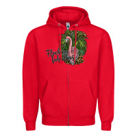 Red flocking fabulous Zipper Hoodie - SublimationCraftShop