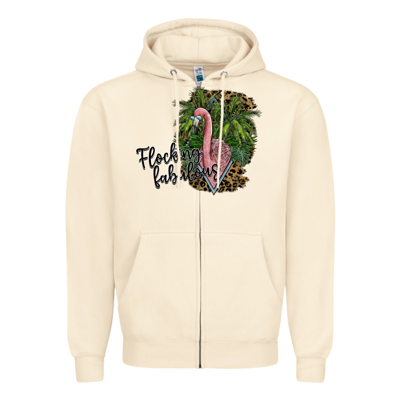 Flocking Fabulous Zipper Hoodie by SublimationCraftShop | Teevron