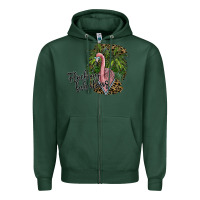Sports Green flocking fabulous Zipper Hoodie - SublimationCraftShop