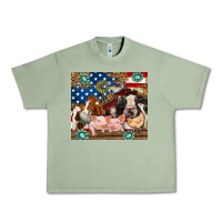 Oil Green American farm animals Urban Heavy Tee - RanaPortraitStore