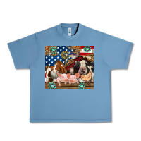 Pebble Blue American farm animals Urban Heavy Tee - RanaPortraitStore