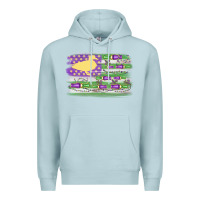 Blue Mist mardi gras duck call flag Premium Hoodie - MaliasSmallBusiness