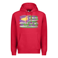 Cardinal mardi gras duck call flag Premium Hoodie - MaliasSmallBusiness
