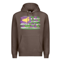 Coffee mardi gras duck call flag Premium Hoodie - MaliasSmallBusiness