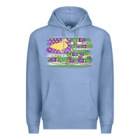 Colony Blue mardi gras duck call flag Premium Hoodie - MaliasSmallBusiness