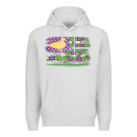 Dove Grey mardi gras duck call flag Premium Hoodie - MaliasSmallBusiness