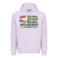 Lilac mardi gras duck call flag Premium Hoodie - MaliasSmallBusiness