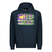Navy mardi gras duck call flag Premium Hoodie - MaliasSmallBusiness
