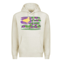 Oatmeal Heather mardi gras duck call flag Premium Hoodie - MaliasSmallBusiness