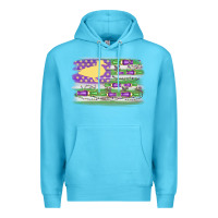 Ocean Blue mardi gras duck call flag Premium Hoodie - MaliasSmallBusiness