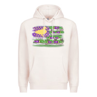 Pale Pink mardi gras duck call flag Premium Hoodie - MaliasSmallBusiness