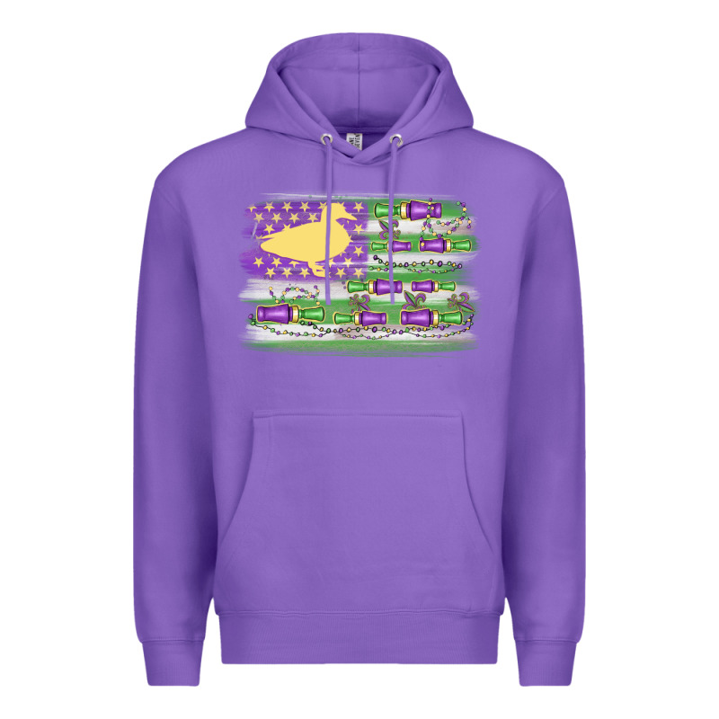 Mardi Gras Duck Call Flag Premium Hoodie by MaliasSmallBusiness | Teevron