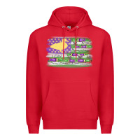 Red mardi gras duck call flag Premium Hoodie - MaliasSmallBusiness