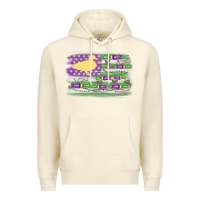 Sandshell mardi gras duck call flag Premium Hoodie - MaliasSmallBusiness