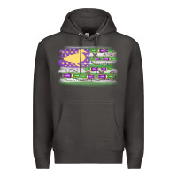 Smoke mardi gras duck call flag Premium Hoodie - MaliasSmallBusiness