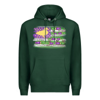 Sports Green mardi gras duck call flag Premium Hoodie - MaliasSmallBusiness