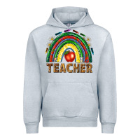 Heather Grey rainbow teacher Urban Hoodie - NancyCooperArtShop