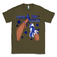 Army Green I Have Two Moods Royal Blue Sneakers Afro Girl Classic Tee - texasbilliewilder