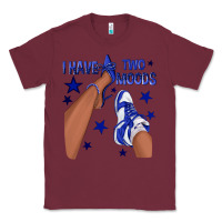 Burgundy I Have Two Moods Royal Blue Sneakers Afro Girl Classic Tee - texasbilliewilder