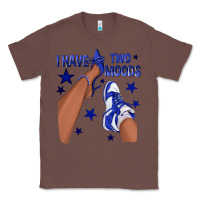 Chestnut I Have Two Moods Royal Blue Sneakers Afro Girl Classic Tee - texasbilliewilder