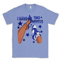 Colony Blue I Have Two Moods Royal Blue Sneakers Afro Girl Classic Tee - texasbilliewilder