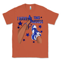 Copper I Have Two Moods Royal Blue Sneakers Afro Girl Classic Tee - texasbilliewilder