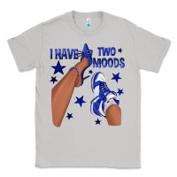 Moon Dust I Have Two Moods Royal Blue Sneakers Afro Girl Classic Tee - texasbilliewilder