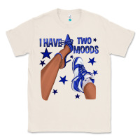 Natural I Have Two Moods Royal Blue Sneakers Afro Girl Classic Tee - texasbilliewilder