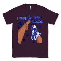 Plum I Have Two Moods Royal Blue Sneakers Afro Girl Classic Tee - texasbilliewilder