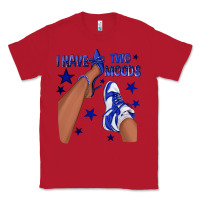 Red I Have Two Moods Royal Blue Sneakers Afro Girl Classic Tee - texasbilliewilder