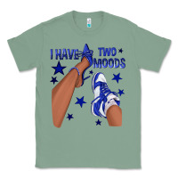 Sage I Have Two Moods Royal Blue Sneakers Afro Girl Classic Tee - texasbilliewilder