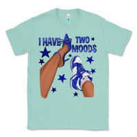 Seafoam I Have Two Moods Royal Blue Sneakers Afro Girl Classic Tee - texasbilliewilder