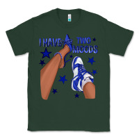 Sports Green I Have Two Moods Royal Blue Sneakers Afro Girl Classic Tee - texasbilliewilder