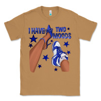 Toasted Coconut I Have Two Moods Royal Blue Sneakers Afro Girl Classic Tee - texasbilliewilder