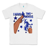 White I Have Two Moods Royal Blue Sneakers Afro Girl Classic Tee - texasbilliewilder