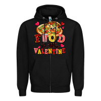 Black food is my valentine Zipper Hoodie - FaDigitalArtStudio