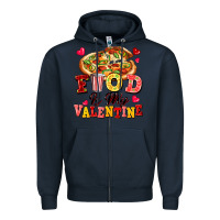Navy food is my valentine Zipper Hoodie - FaDigitalArtStudio