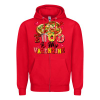 Red food is my valentine Zipper Hoodie - FaDigitalArtStudio