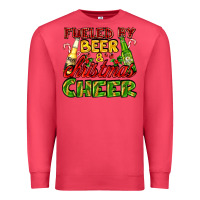 Cardinal fueled by beer and christmas cheer with beer bottles Premium Sweatshirt - AdoDesignShop