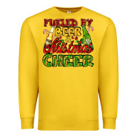 Lemon fueled by beer and christmas cheer with beer bottles Premium Sweatshirt - AdoDesignShop