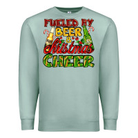 Seafoam fueled by beer and christmas cheer with beer bottles Premium Sweatshirt - AdoDesignShop
