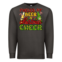 Smoke fueled by beer and christmas cheer with beer bottles Premium Sweatshirt - AdoDesignShop
