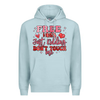 Blue Mist free hugs just kidding don't touch me Premium Hoodie - MaliasSmallBusiness