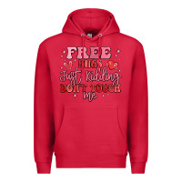 Cardinal free hugs just kidding don't touch me Premium Hoodie - MaliasSmallBusiness