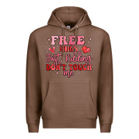 Chestnut free hugs just kidding don't touch me Premium Hoodie - MaliasSmallBusiness