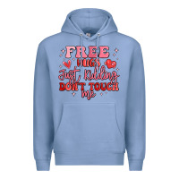 Colony Blue free hugs just kidding don't touch me Premium Hoodie - MaliasSmallBusiness