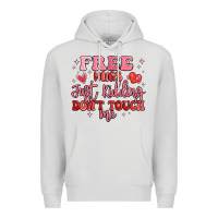 Dove Grey free hugs just kidding don't touch me Premium Hoodie - MaliasSmallBusiness