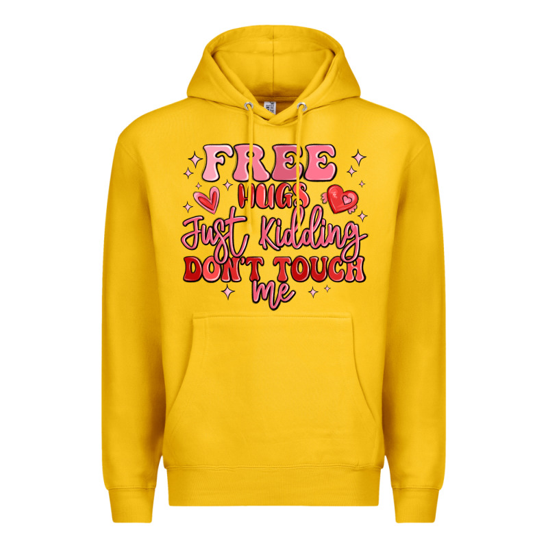 Free Hugs Just Kidding Don't Touch Me Premium Hoodie by MaliasSmallBusiness | Teevron