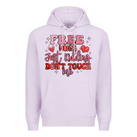 Lilac free hugs just kidding don't touch me Premium Hoodie - MaliasSmallBusiness